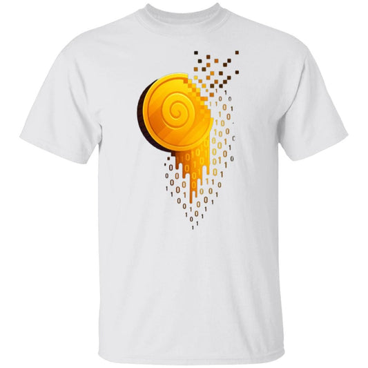 Crypto Gold Coin T-Shirt, Binary Code Tee, Futuristic Cryptocurrency Shirt, Digital Gold Rush Gift for Crypto Investor
