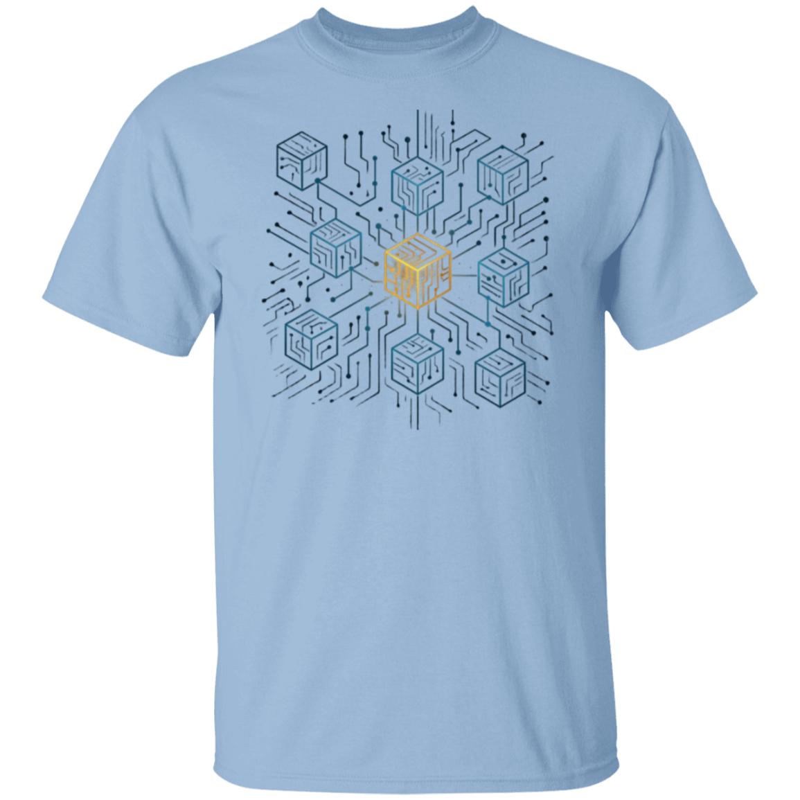 Blockchain Network T-Shirt, Circuit Cube Crypto Shirt, Tech Crypto Investor Gift, Futuristic Blockchain Matrix Tee