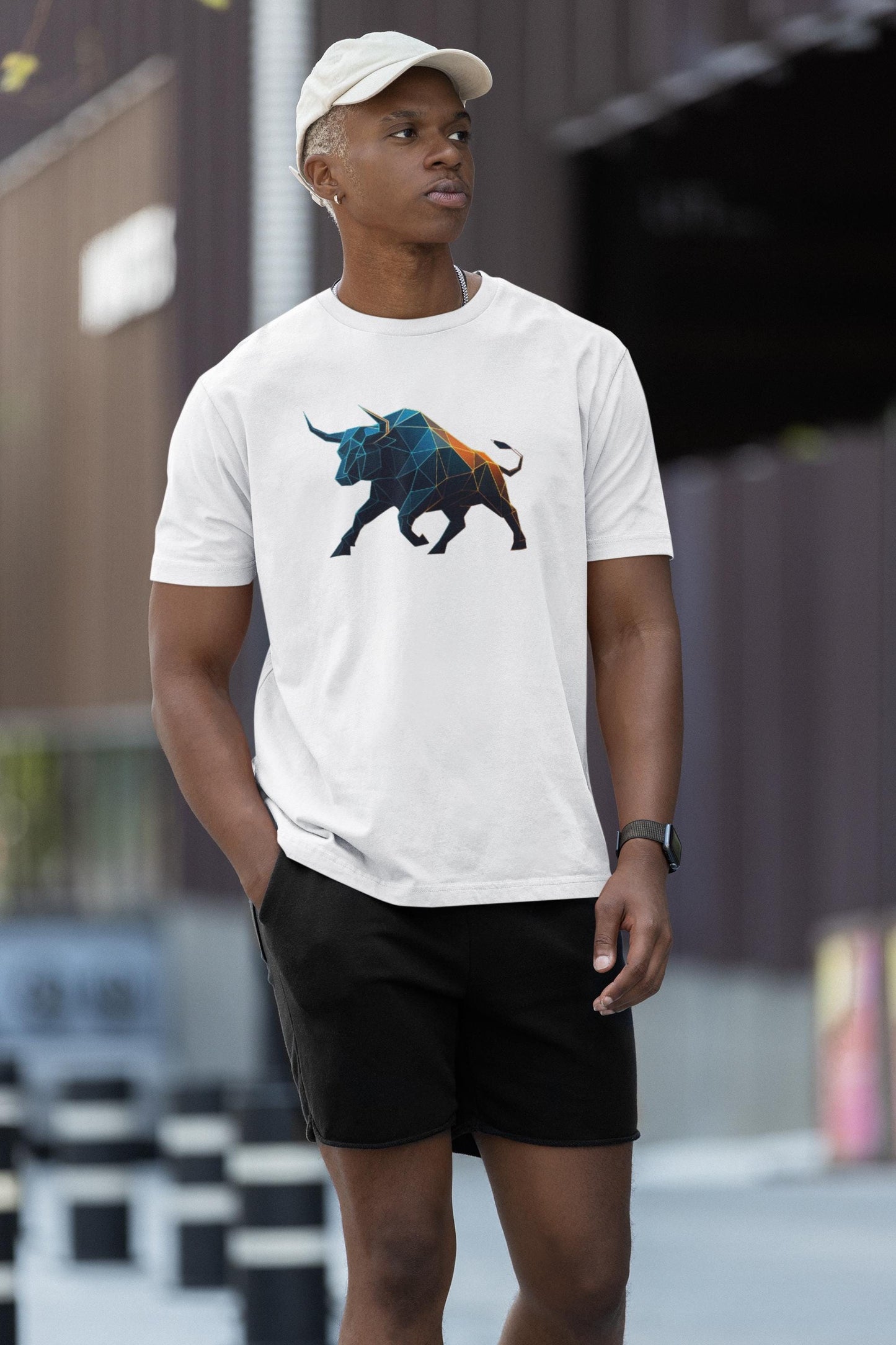 Crypto Bull T-Shirt, Bull Market Crypto Tee, Polygonal Bull Trading Shirt, Bullish Investor Gift