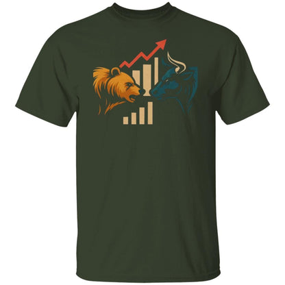 Bull and Bear Stock Market T-Shirt, Retro Bull vs Bear Tee, Trading Investor Gift, Wall Street Finance Shirt