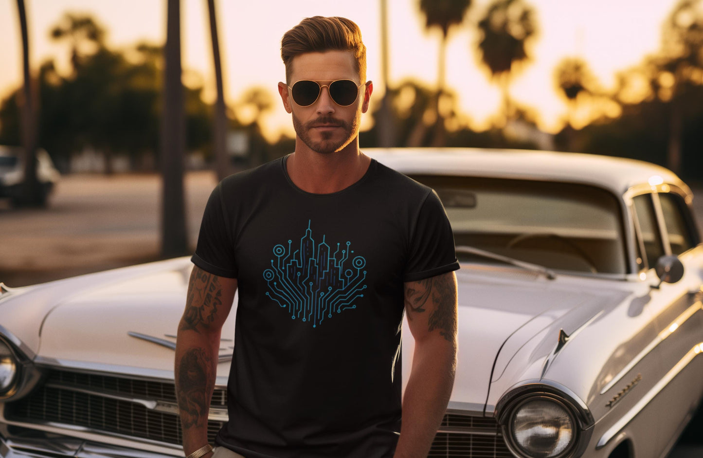 Decentralized City Crypto T-Shirt, Futuristic Blockchain Skyline Tee, Fintech Investor Gift, Network Tech Shirt