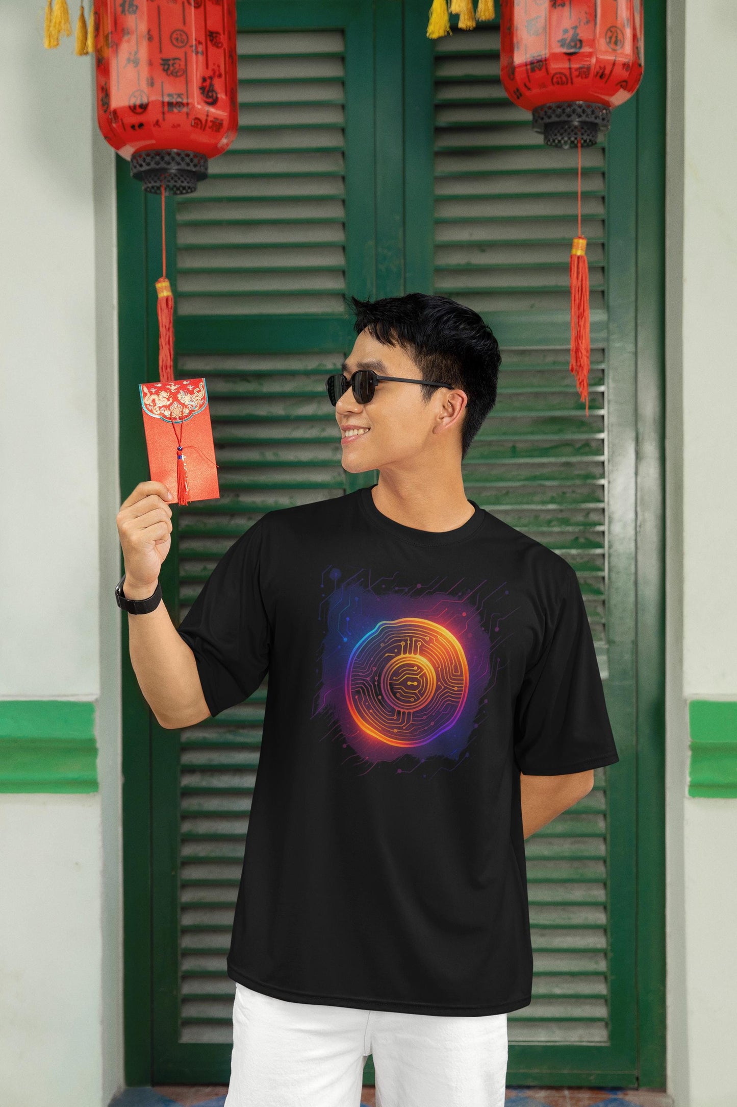 Crypto Circuit Board T-Shirt – Vibrant Digital Currency Tee | Heavyweight Unisex 100% USA Cotton | Blockchain & Bitcoin Gift