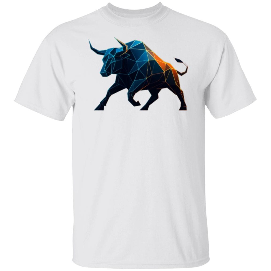 Crypto Bull T-Shirt, Bull Market Crypto Tee, Polygonal Bull Trading Shirt, Bullish Investor Gift