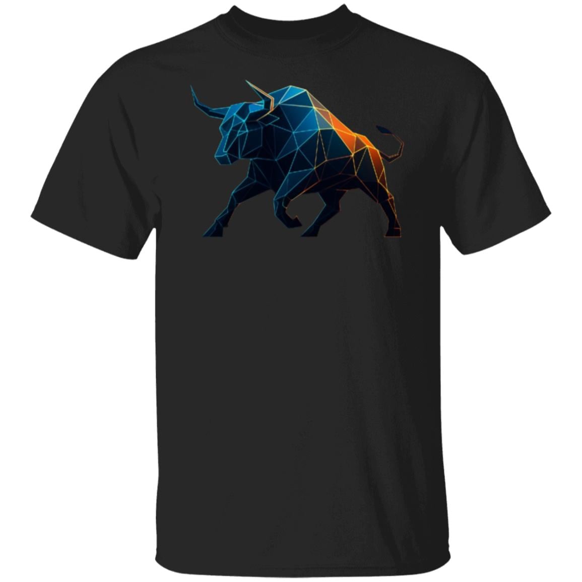 Crypto Bull T-Shirt, Bull Market Crypto Tee, Polygonal Bull Trading Shirt, Bullish Investor Gift