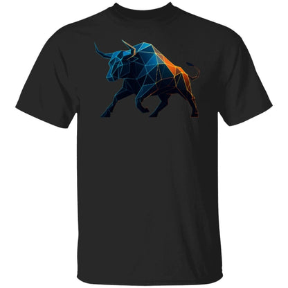 Crypto Bull T-Shirt, Bull Market Crypto Tee, Polygonal Bull Trading Shirt, Bullish Investor Gift