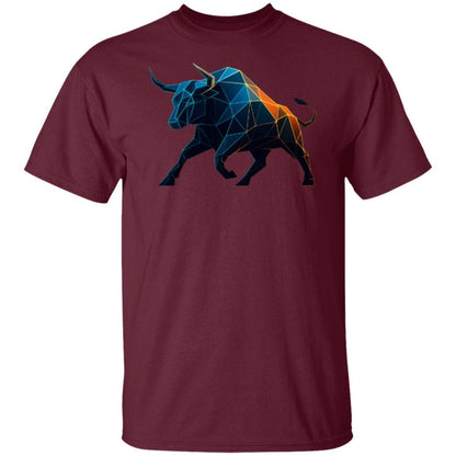 Crypto Bull T-Shirt, Bull Market Crypto Tee, Polygonal Bull Trading Shirt, Bullish Investor Gift