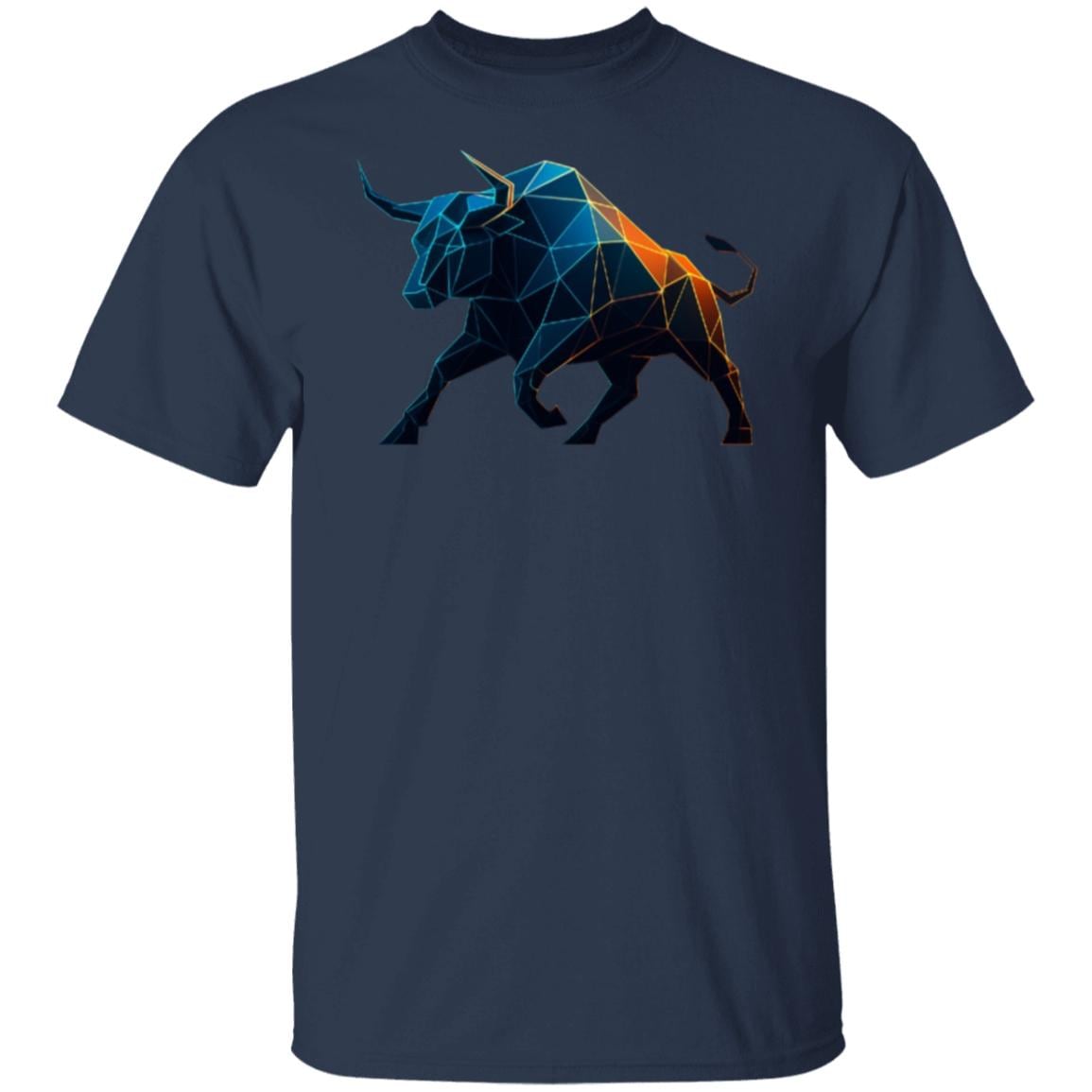 Crypto Bull T-Shirt, Bull Market Crypto Tee, Polygonal Bull Trading Shirt, Bullish Investor Gift