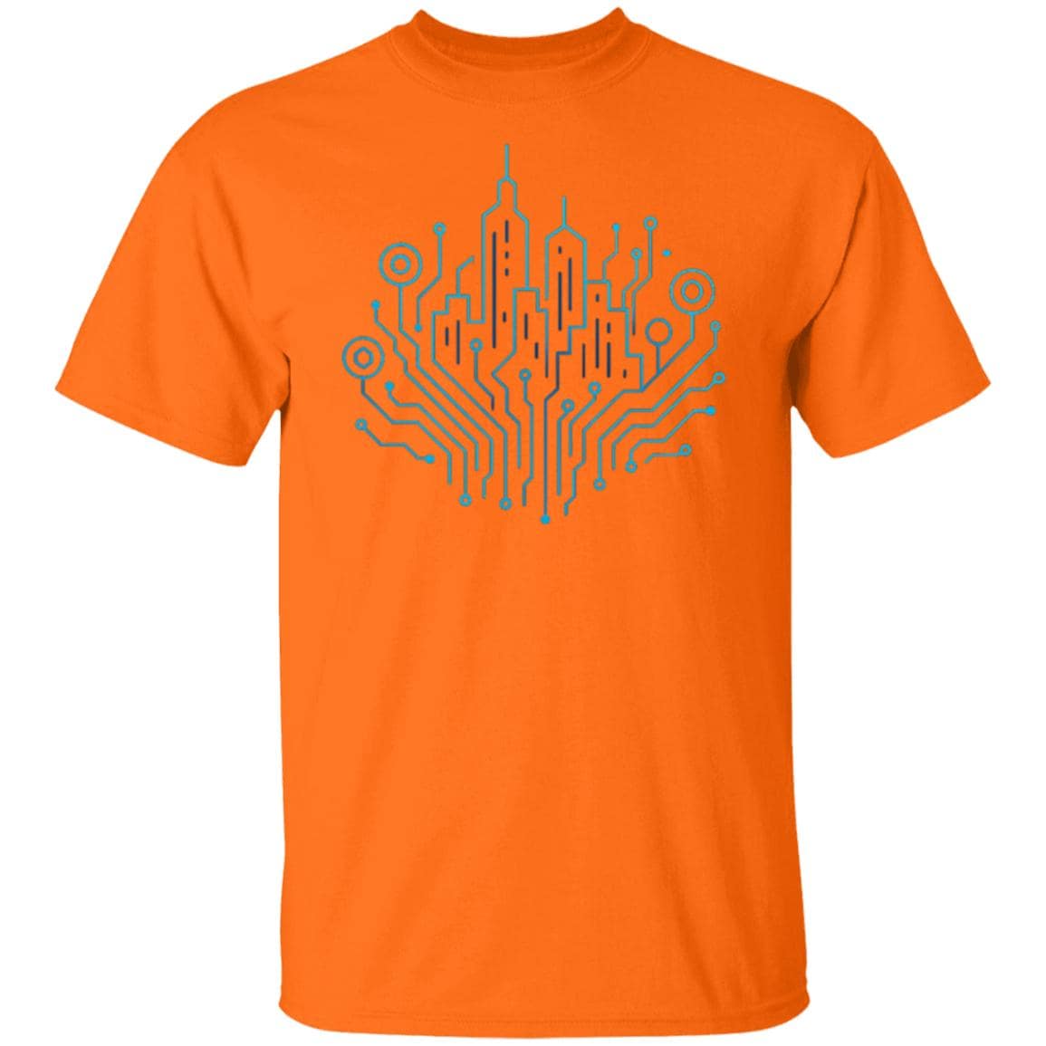 Decentralized City Crypto T-Shirt, Futuristic Blockchain Skyline Tee, Fintech Investor Gift, Network Tech Shirt