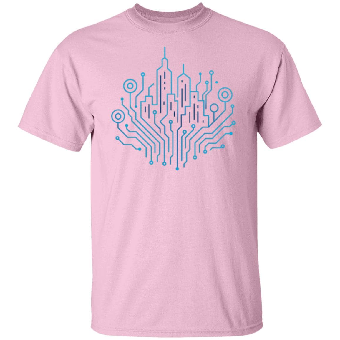 Decentralized City Crypto T-Shirt, Futuristic Blockchain Skyline Tee, Fintech Investor Gift, Network Tech Shirt
