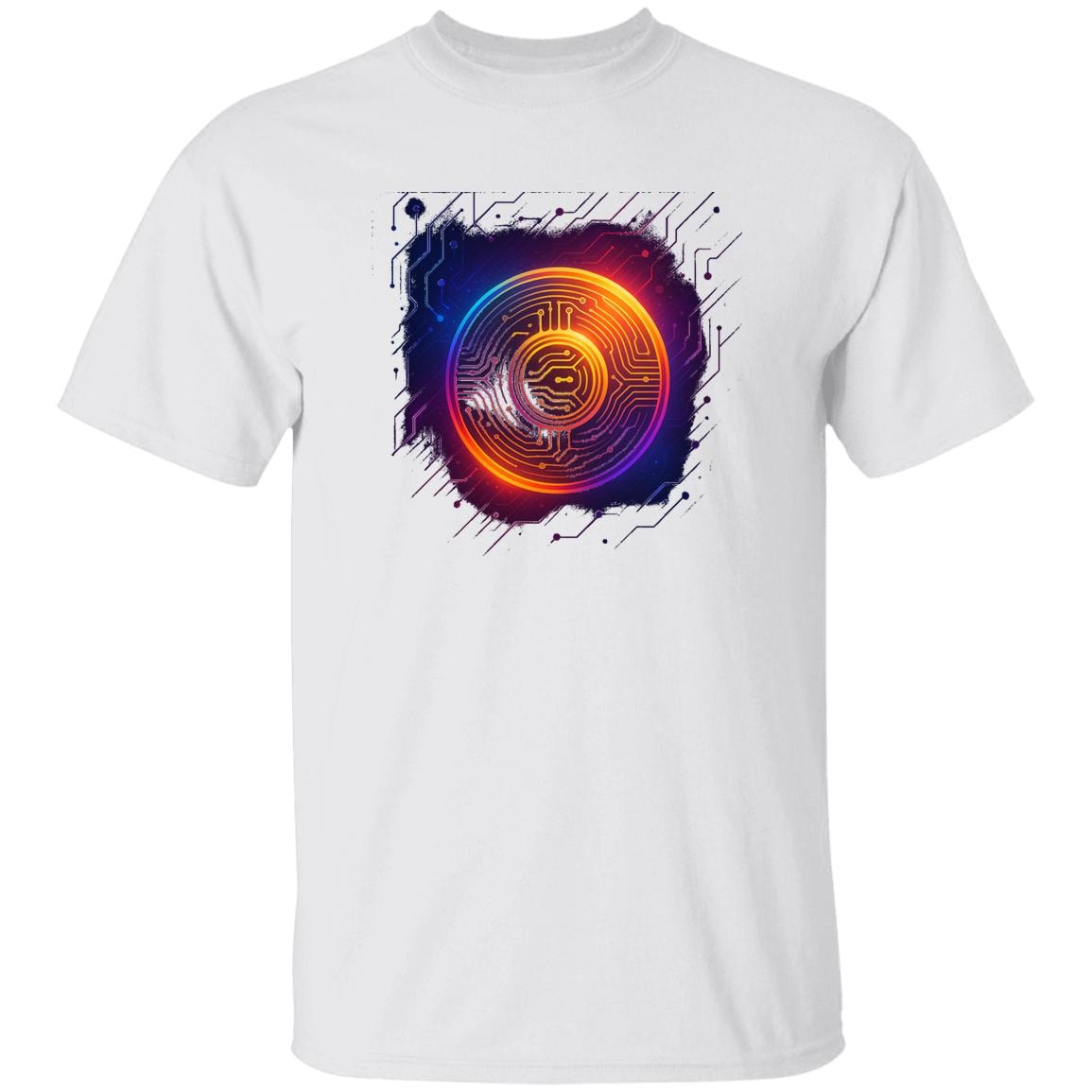 Crypto Circuit Board T-Shirt – Vibrant Digital Currency Tee | Heavyweight Unisex 100% USA Cotton | Blockchain & Bitcoin Gift
