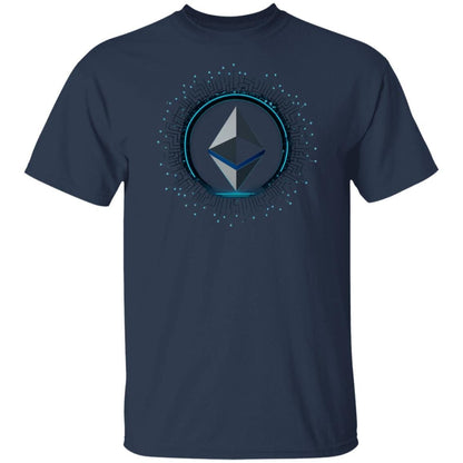 Futuristic Ethereum T-Shirt – Minimalist Crypto Apparel