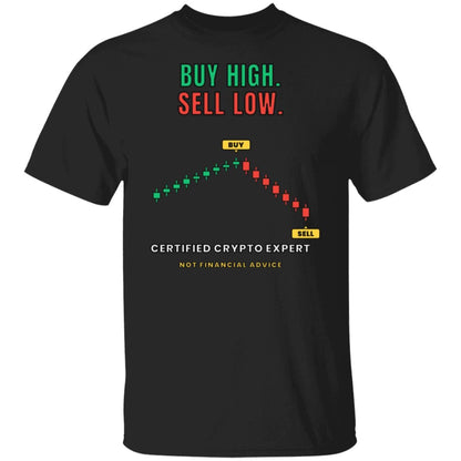 Buy High Sell Low Shirt, Funny Crypto T-Shirt, Day Trader Gift, Stock Market Humor Tee, Crypto Investor Shirt, Trading Meme Tee