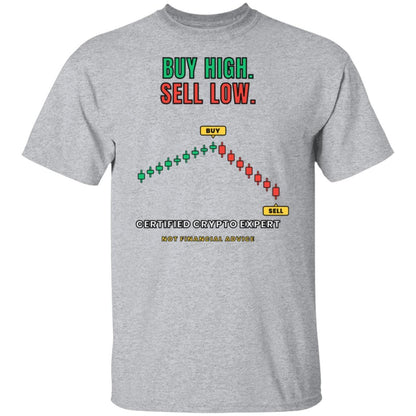 Buy High Sell Low Shirt, Funny Crypto T-Shirt, Day Trader Gift, Stock Market Humor Tee, Crypto Investor Shirt, Trading Meme Tee