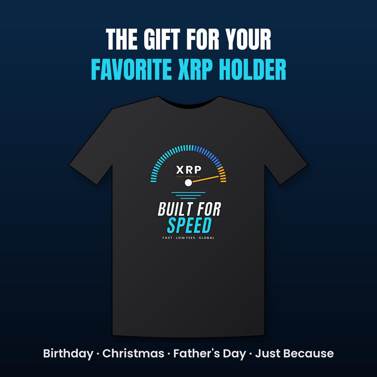 XRP Shirt, XRP Built For Speed Crypto T-Shirt, XRP Holder Gift, Cryptocurrency Tee, Crypto Investor Gift, Altcoin Shirt