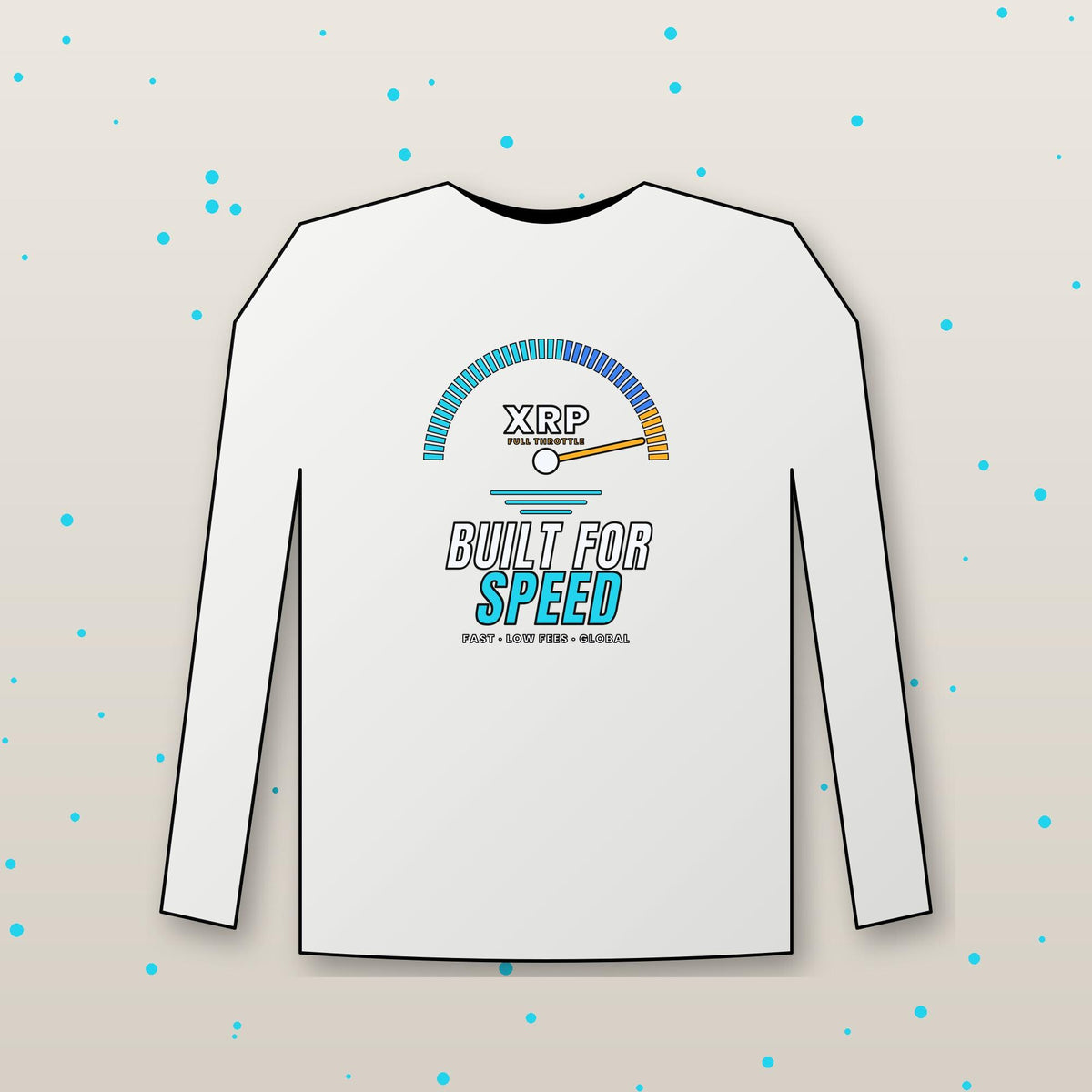 XRP Long Sleeve Shirt, XRP Built For Speed Crypto Tee, XRP Holder Gift, Cryptocurrency Shirt, Crypto Investor Gift