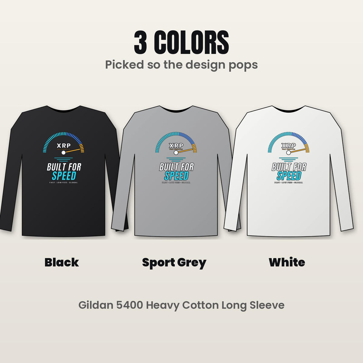 XRP Long Sleeve Shirt, XRP Built For Speed Crypto Tee, XRP Holder Gift, Cryptocurrency Shirt, Crypto Investor Gift