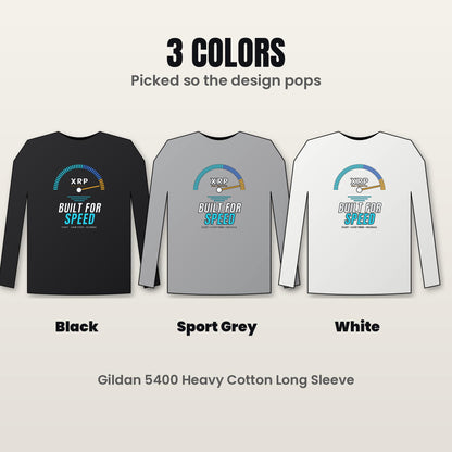 XRP Long Sleeve Shirt, XRP Built For Speed Crypto Tee, XRP Holder Gift, Cryptocurrency Shirt, Crypto Investor Gift