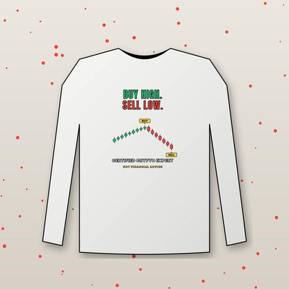Buy High Sell Low Long Sleeve Shirt, Funny Crypto Tee, Day Trader Gift, Stock Market Humor Shirt, Crypto Investor Gift