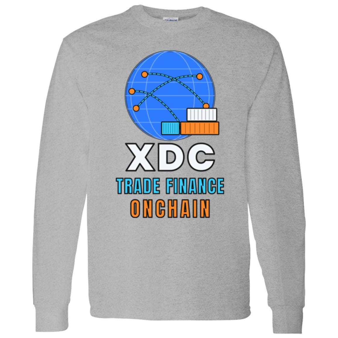 XDC Long Sleeve Shirt, Trade Finance Onchain Crypto Tee, XDC Network Holder Gift, Real World Asset Shirt, Crypto Investor Gift