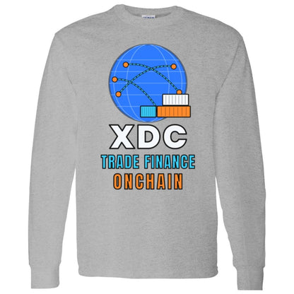 XDC Long Sleeve Shirt, Trade Finance Onchain Crypto Tee, XDC Network Holder Gift, Real World Asset Shirt, Crypto Investor Gift