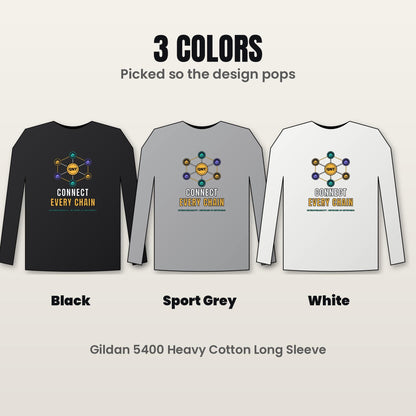 QNT Long Sleeve Shirt, Quant Crypto Tee, Connect Every Chain, QNT Holder Gift, Interoperability Shirt, Crypto Investor Gift