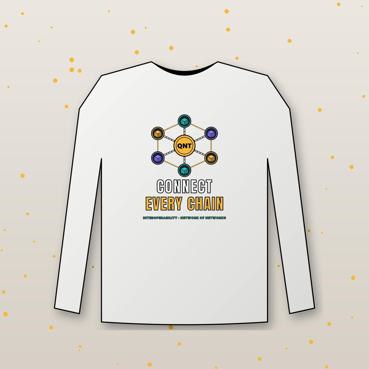 QNT Long Sleeve Shirt, Quant Crypto Tee, Connect Every Chain, QNT Holder Gift, Interoperability Shirt, Crypto Investor Gift