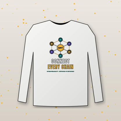 QNT Long Sleeve Shirt, Quant Crypto Tee, Connect Every Chain, QNT Holder Gift, Interoperability Shirt, Crypto Investor Gift
