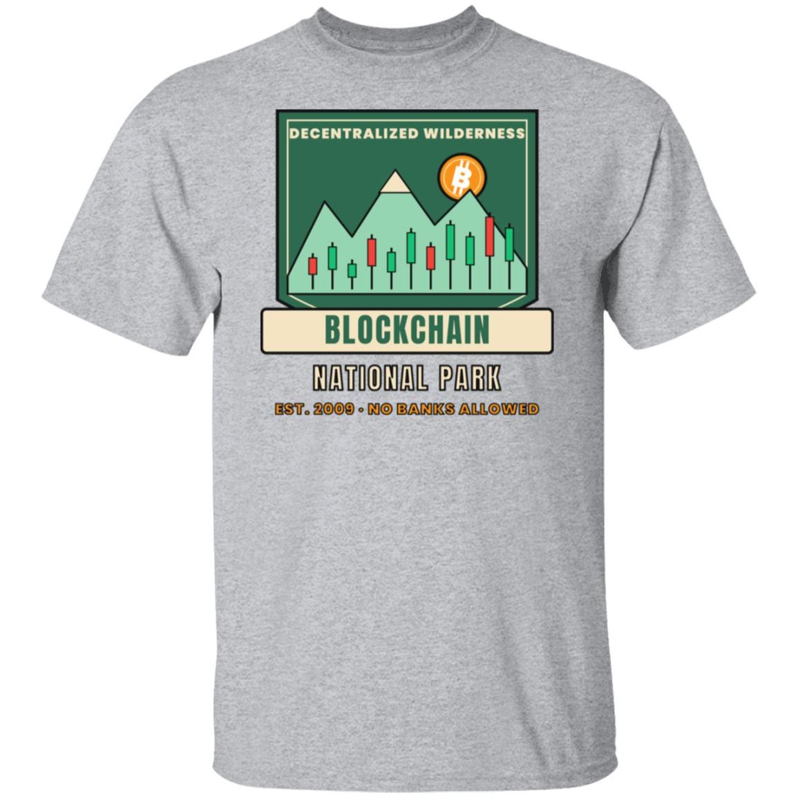 Blockchain National Park Shirt, Funny Bitcoin T-Shirt, Vintage Park Badge Crypto Tee, Hiking Crypto Gift, Crypto Investor Gift