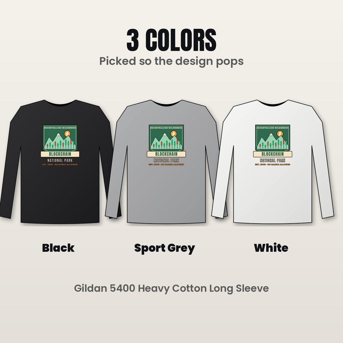 Blockchain National Park Long Sleeve Shirt, Funny Bitcoin Tee, Vintage Park Badge Crypto Shirt, Hiking Crypto Gift