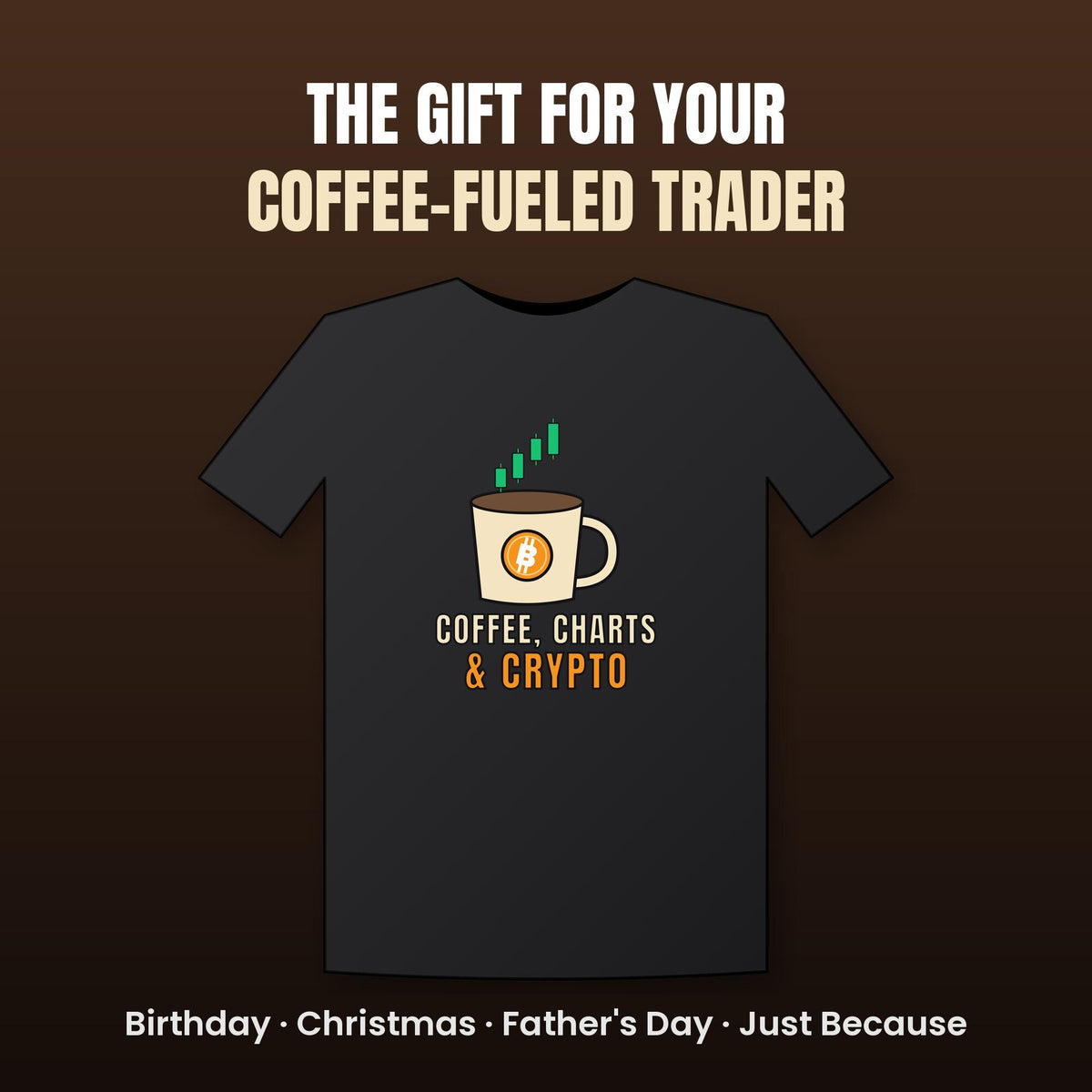 Coffee Charts and Crypto Shirt, Funny Bitcoin Coffee T-Shirt, Crypto Trader Gift, Coffee Lover Tee, Day Trader Shirt