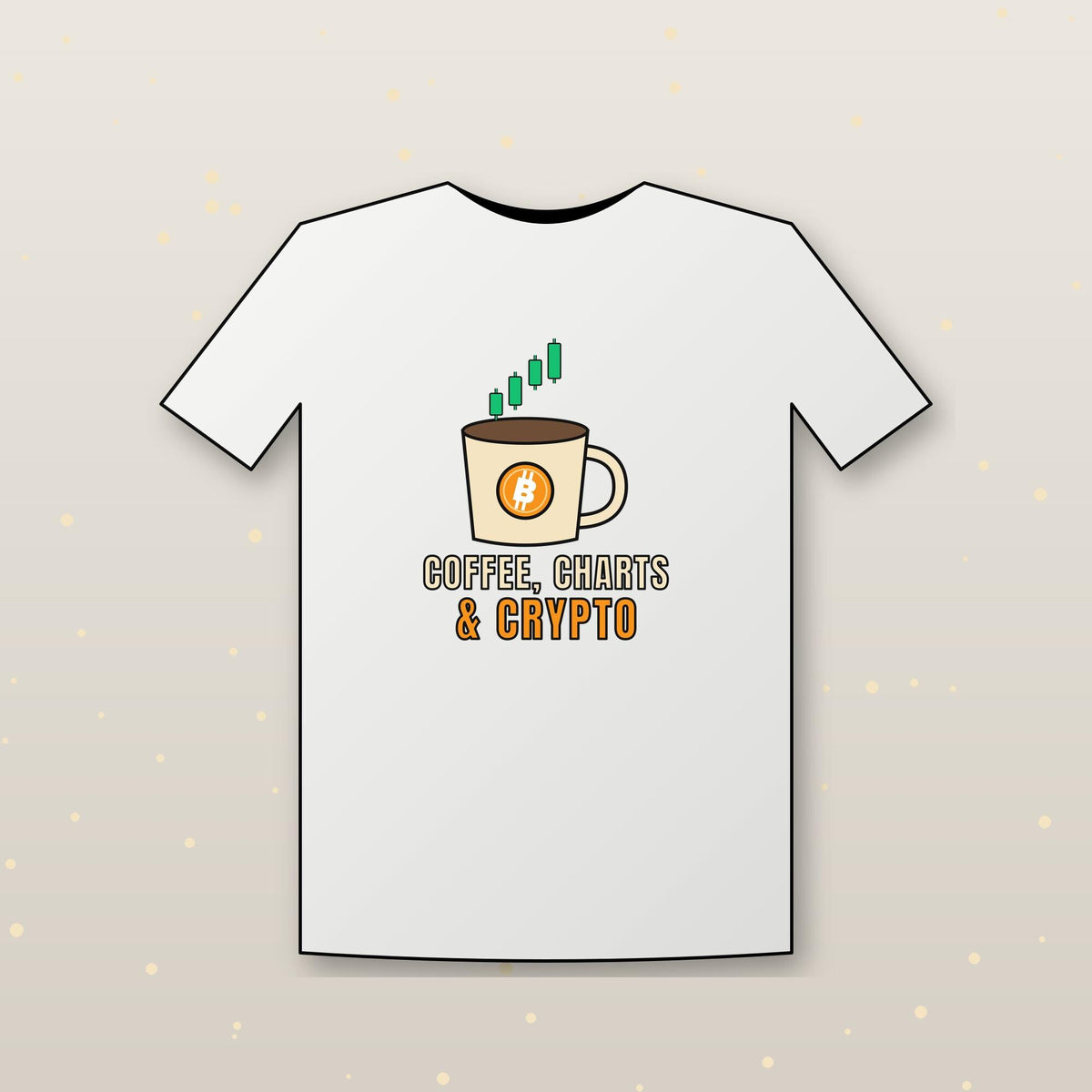 Coffee Charts and Crypto Shirt, Funny Bitcoin Coffee T-Shirt, Crypto Trader Gift, Coffee Lover Tee, Day Trader Shirt