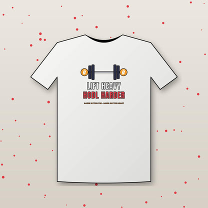 Lift Heavy Hodl Harder Shirt, Bitcoin Gym T-Shirt, Crypto Workout Tee, Weightlifting Gift, Funny Crypto Gym Shirt