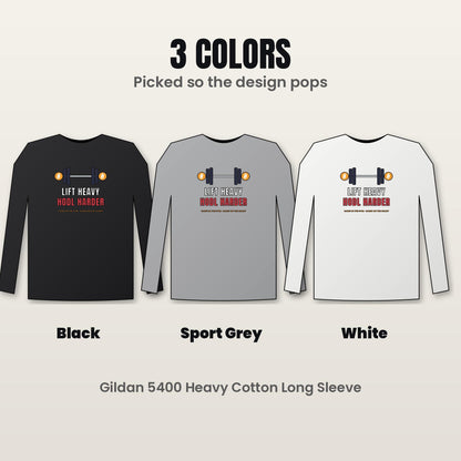 Lift Heavy Hodl Harder Long Sleeve Shirt, Bitcoin Gym Tee, Crypto Workout Shirt, Weightlifting Gift