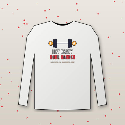 Lift Heavy Hodl Harder Long Sleeve Shirt, Bitcoin Gym Tee, Crypto Workout Shirt, Weightlifting Gift
