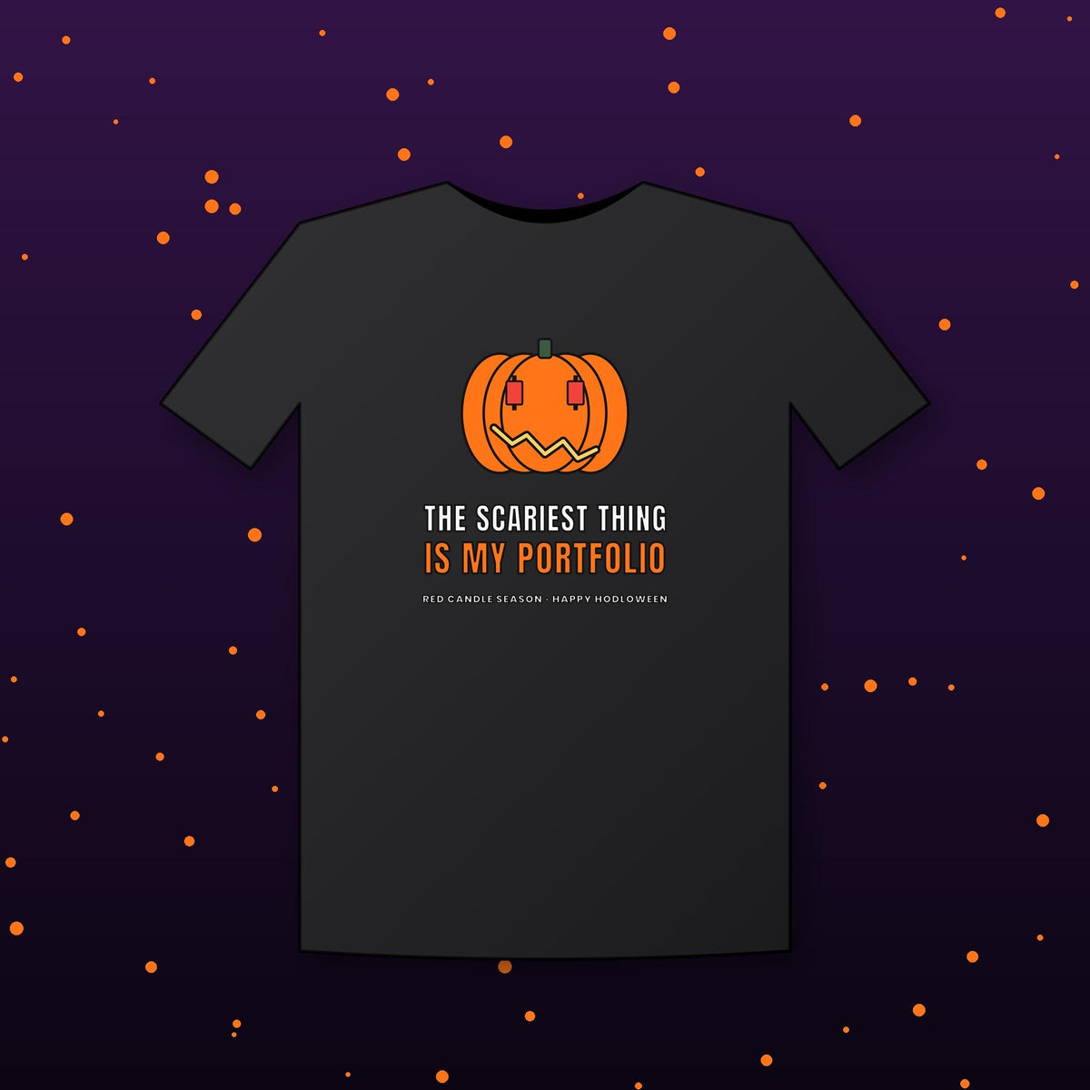Halloween Crypto Shirt, Scariest Thing Is My Portfolio T-Shirt, Funny Bitcoin Pumpkin Tee, Crypto Trader Halloween Gift