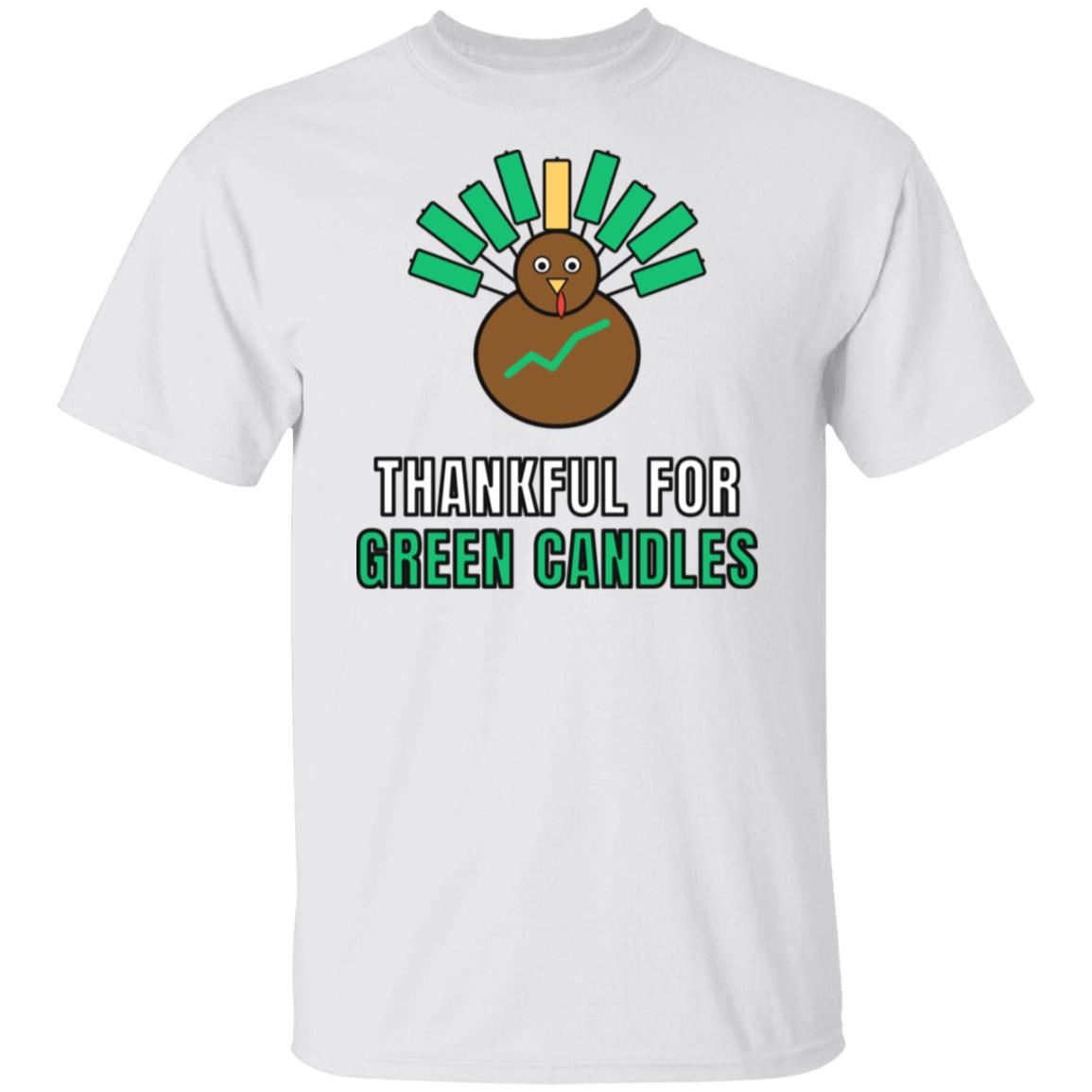 Thankful For Green Candles Shirt, Funny Thanksgiving Crypto T-Shirt, Turkey Trader Tee, Stock Market Thanksgiving Gift