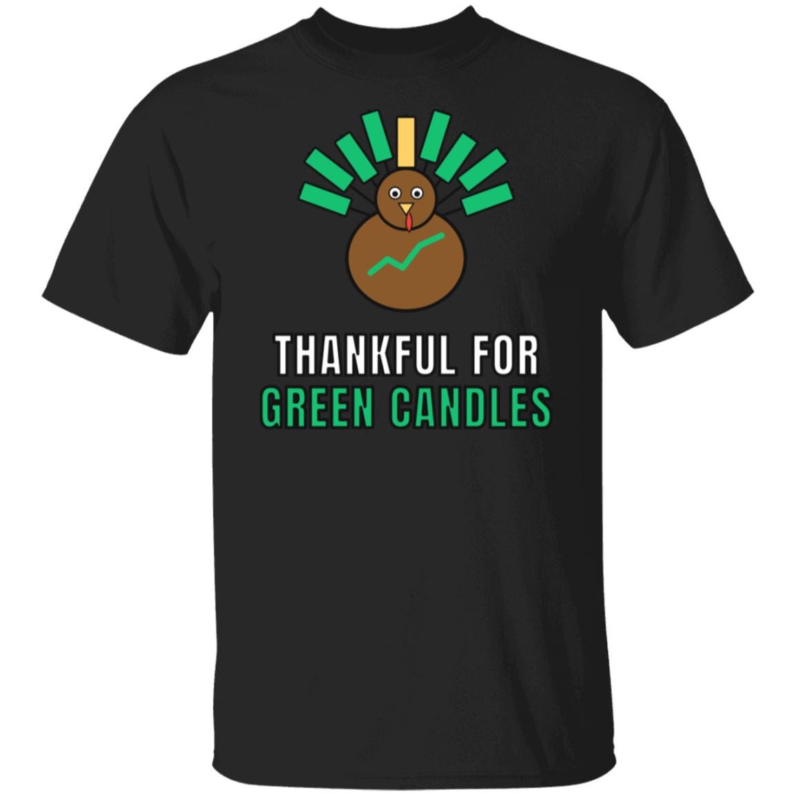 Thankful For Green Candles Shirt, Funny Thanksgiving Crypto T-Shirt, Turkey Trader Tee, Stock Market Thanksgiving Gift