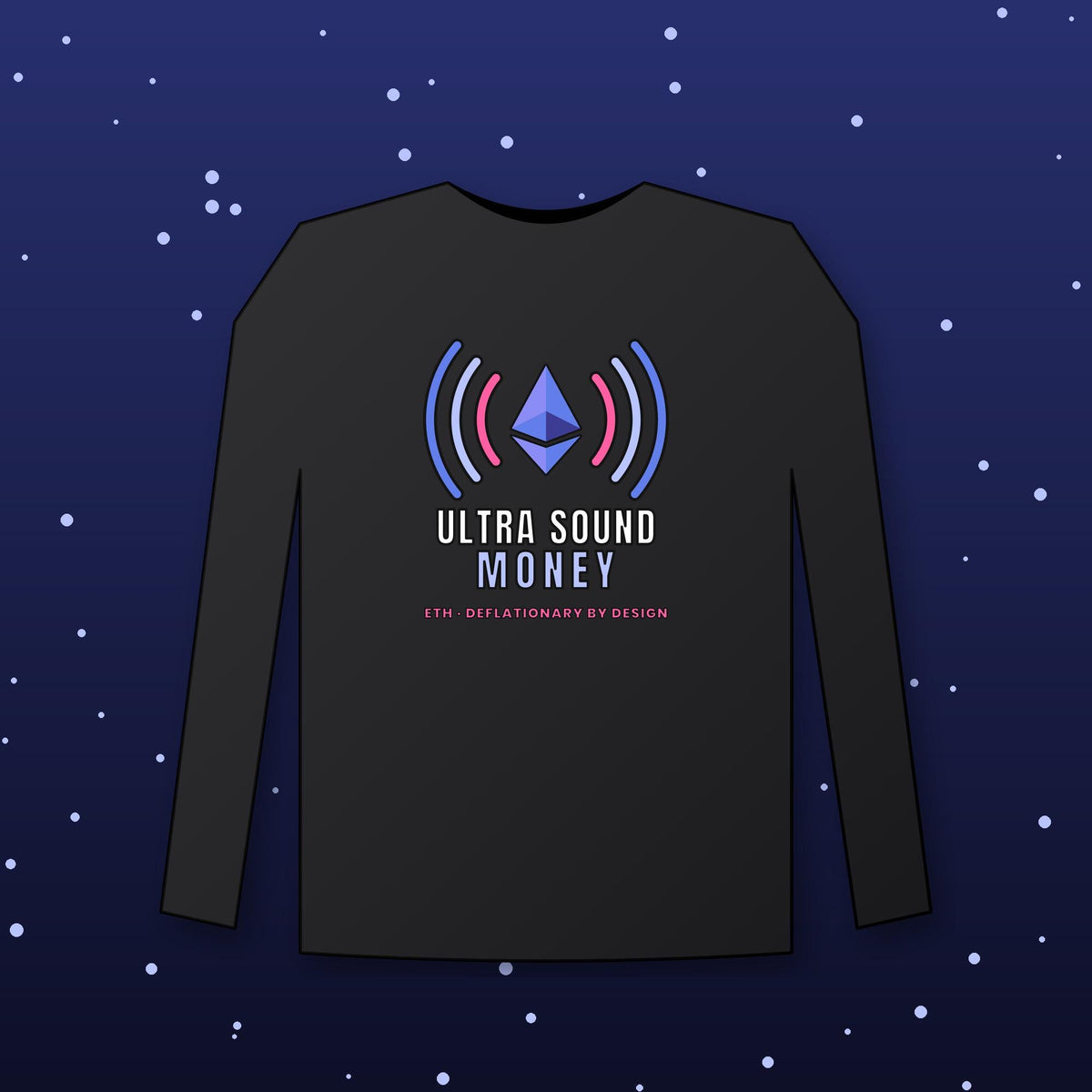 Ultra Sound Money Long Sleeve Shirt, Ethereum Tee, ETH Crypto Shirt, Crypto Investor Gift, Blockchain Gift