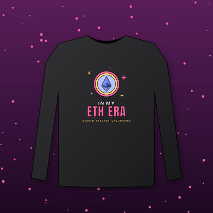 In My ETH Era Long Sleeve Shirt, Ethereum Tee, Retro Crypto Shirt, Crypto Girl Gift, Ethereum Gift