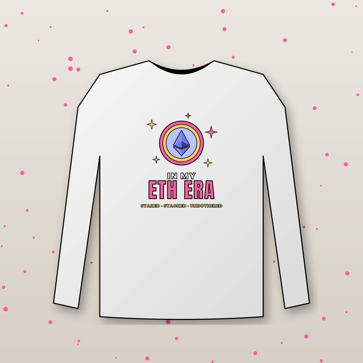 In My ETH Era Long Sleeve Shirt, Ethereum Tee, Retro Crypto Shirt, Crypto Girl Gift, Ethereum Gift