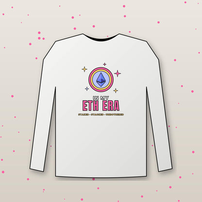 In My ETH Era Long Sleeve Shirt, Ethereum Tee, Retro Crypto Shirt, Crypto Girl Gift, Ethereum Gift