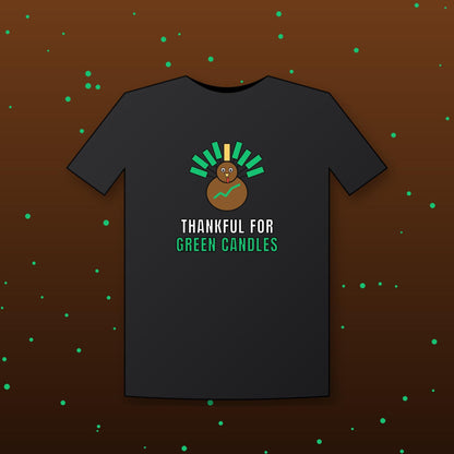 Thankful For Green Candles Shirt, Funny Thanksgiving Crypto T-Shirt, Turkey Trader Tee, Stock Market Thanksgiving Gift