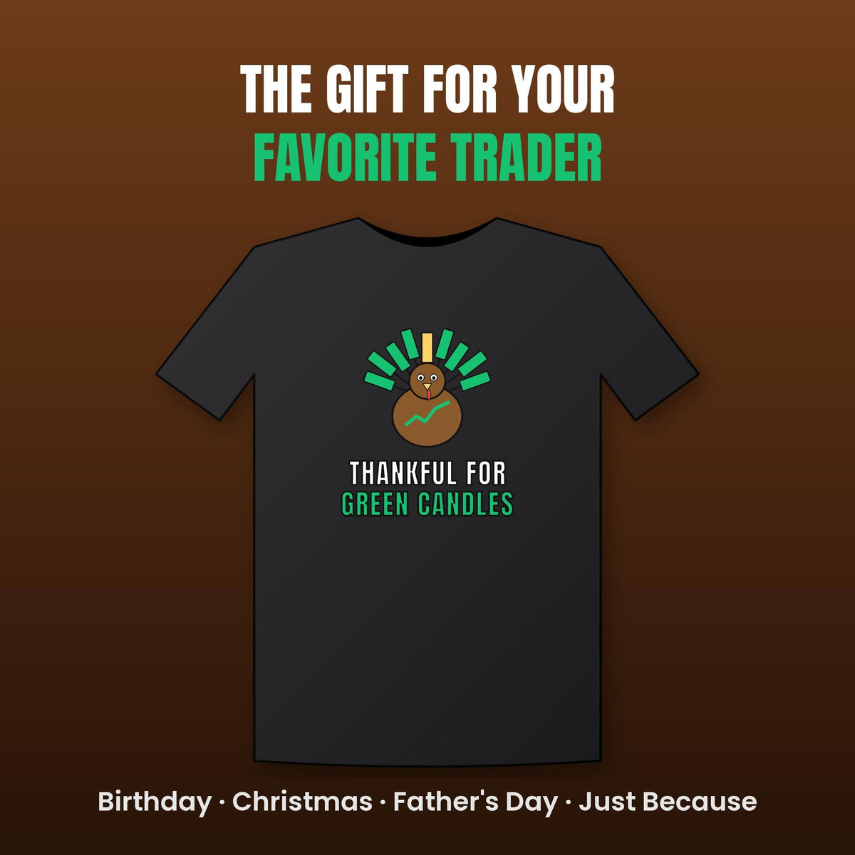 Thankful For Green Candles Shirt, Funny Thanksgiving Crypto T-Shirt, Turkey Trader Tee, Stock Market Thanksgiving Gift