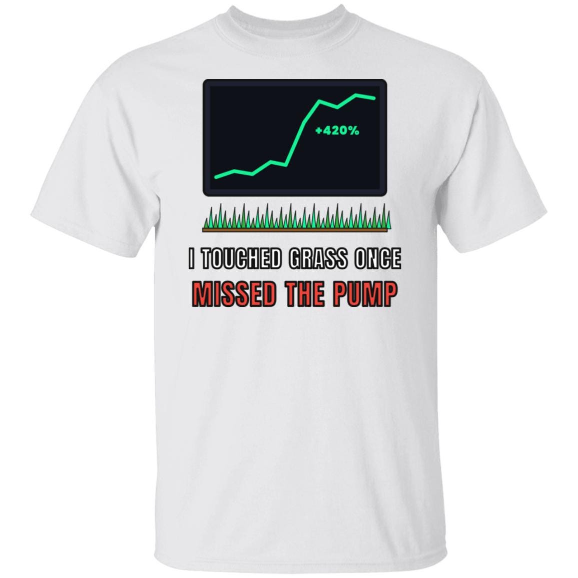 I Touched Grass Once Missed The Pump Shirt, Funny Crypto T-Shirt, Crypto Meme Tee, Trader Gift, Stock Market Shirt