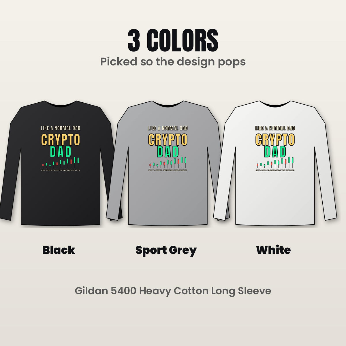 Crypto Dad Long Sleeve Shirt, Funny Bitcoin Dad Tee, Crypto Trader Dad Shirt, Christmas Gift For Dad