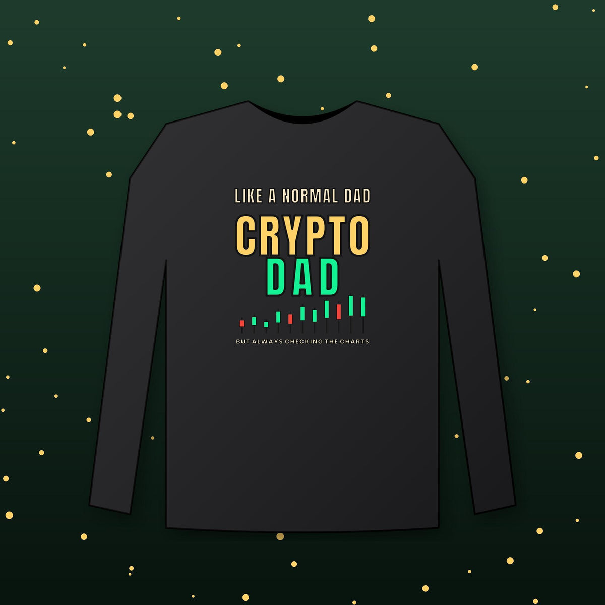 Crypto Dad Long Sleeve Shirt, Funny Bitcoin Dad Tee, Crypto Trader Dad Shirt, Christmas Gift For Dad