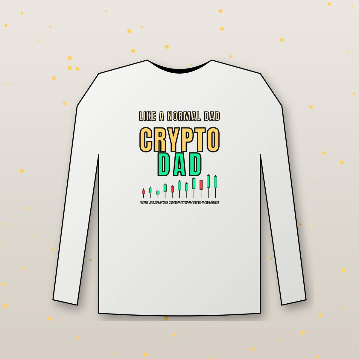 Crypto Dad Long Sleeve Shirt, Funny Bitcoin Dad Tee, Crypto Trader Dad Shirt, Christmas Gift For Dad