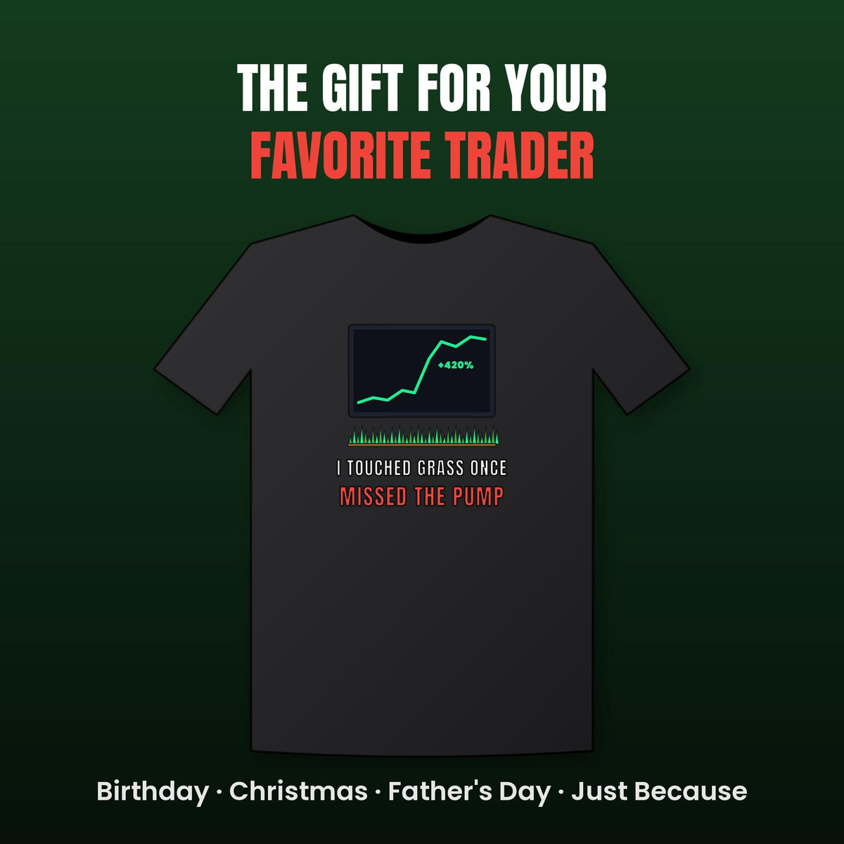 I Touched Grass Once Missed The Pump Shirt, Funny Crypto T-Shirt, Crypto Meme Tee, Trader Gift, Stock Market Shirt