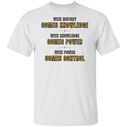 With History Comes Knowledge Shirt, Knowledge Is Power Quote Tee, Motivational T-Shirt, History Buff Gift, Inspirational Shirt