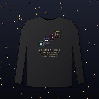 With History Comes Knowledge Long Sleeve Shirt, Knowledge Is Power Tee, Blockchain Crypto Shirt, Investor Gift